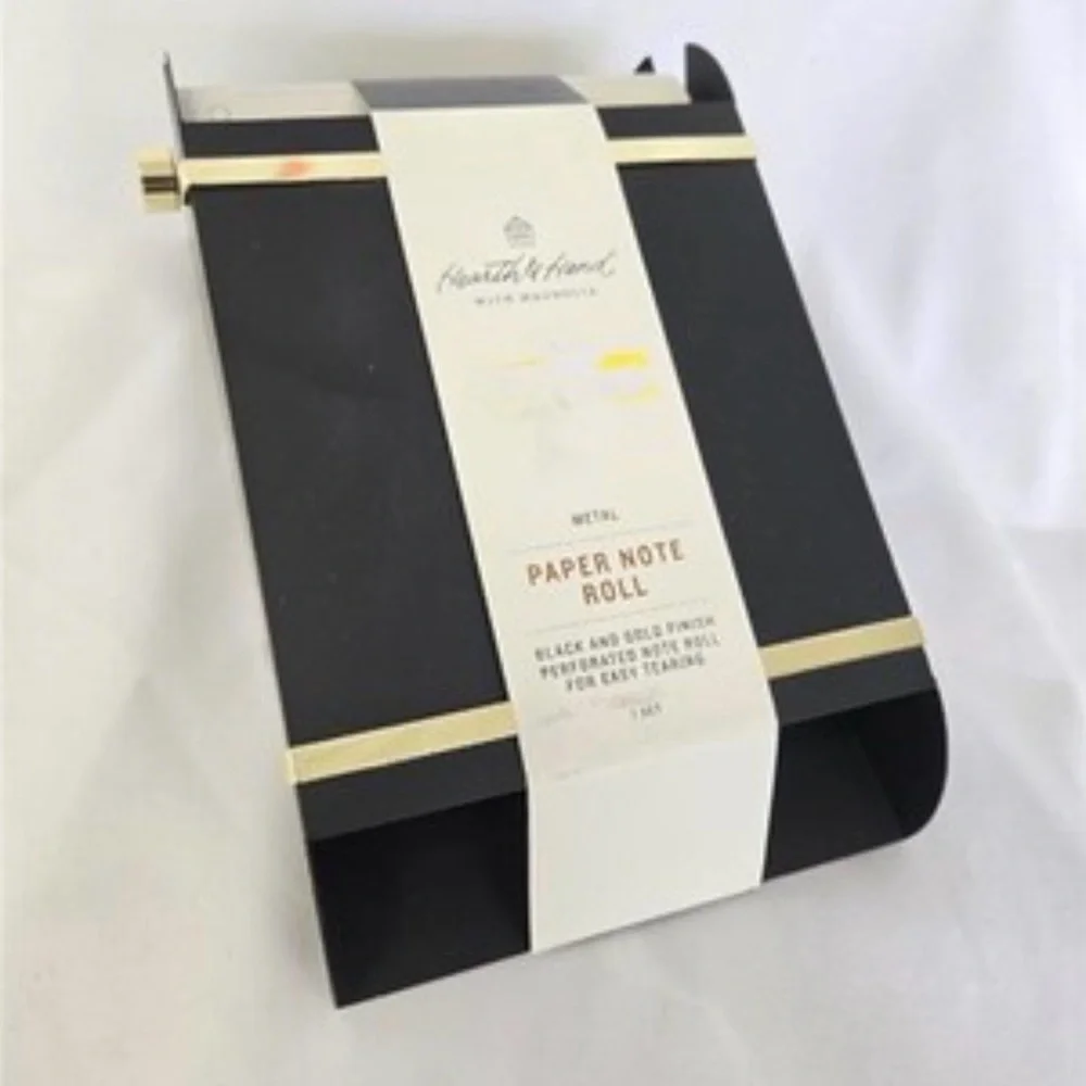 Hearth & Hand Magnolia Paper Note Roll Black Gold Finish Joana Gaines farmhouse